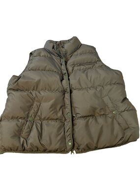 XL J Crew Puffer Vest- Green Vest for layering - warm puffy vest